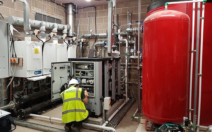 Berry Court care home plant room installation.