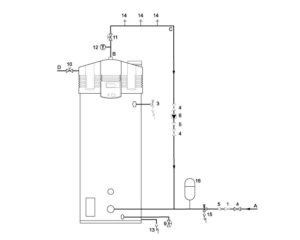 Installation drawing unvented BFC Adveco