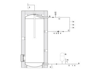 Installation drawing unvented ST300 Adveco