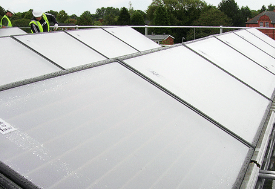 Manchester university solar heating systems from Adveco