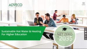 Adveco sustainable hot water for higher education