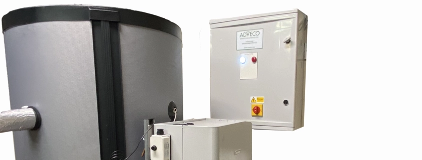 Fusion control box with electric boiler and cyliner