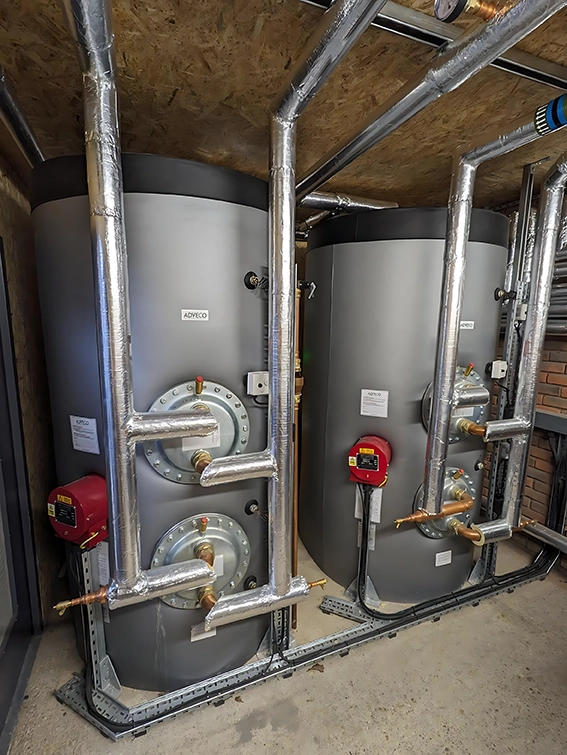 2 SST indirect water heaters