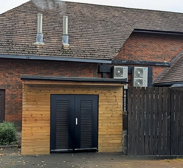 Hotel exterior plant room extension