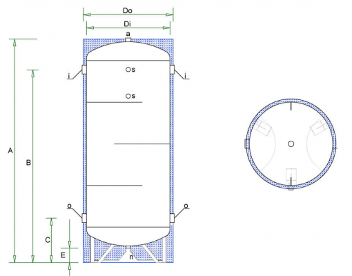 CWT Dimension diagram Layout Adveco
